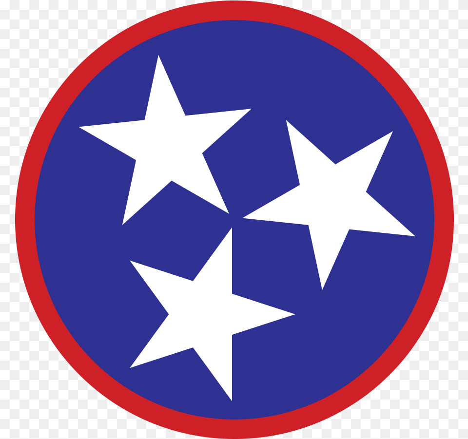 Blue Tri Star Sticker My Tennessee Tri Star Logo Tennessee, Star Symbol, Symbol Png Image