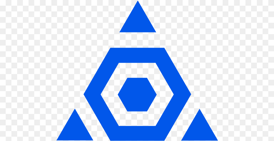 Blue Triangle Logo T Vertical Free Png