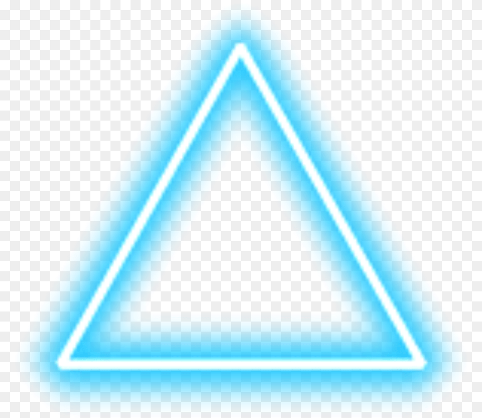 Blue Triangle Picture Neon Triangle Pink And Blue, Sign, Symbol Free Png Download