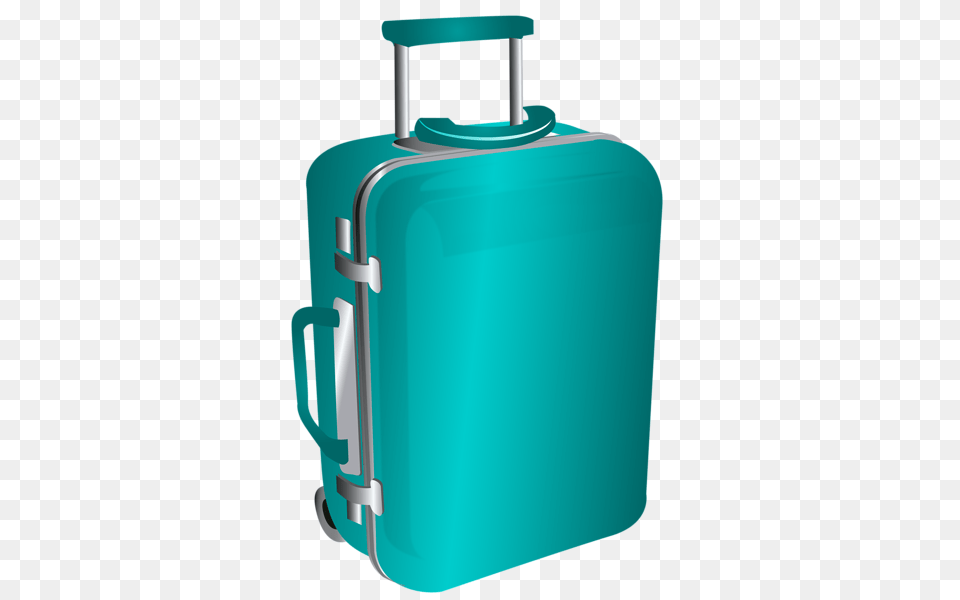 Blue Trolley Travel Bag Clipart, Baggage, Suitcase Free Transparent Png