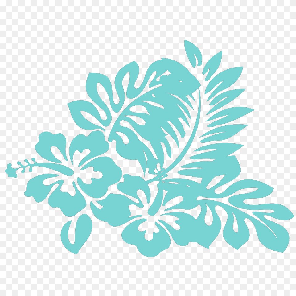 Blue Tropical Flower Clip Art Vector Clip Art Tropical Flower Pattern Transparent, Graphics, Floral Design, Leaf, Plant Free Png