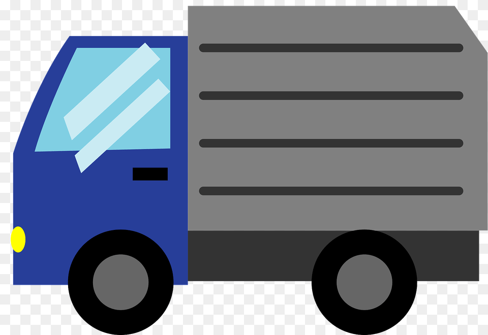 Blue Truck Clipart, Moving Van, Transportation, Van, Vehicle Png Image