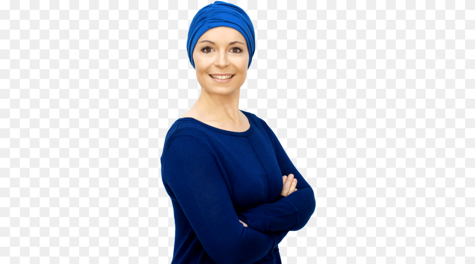 Blue Turbans For Hair Loss With Shape Turban, Adult, Person, Woman, Female Free Transparent Png