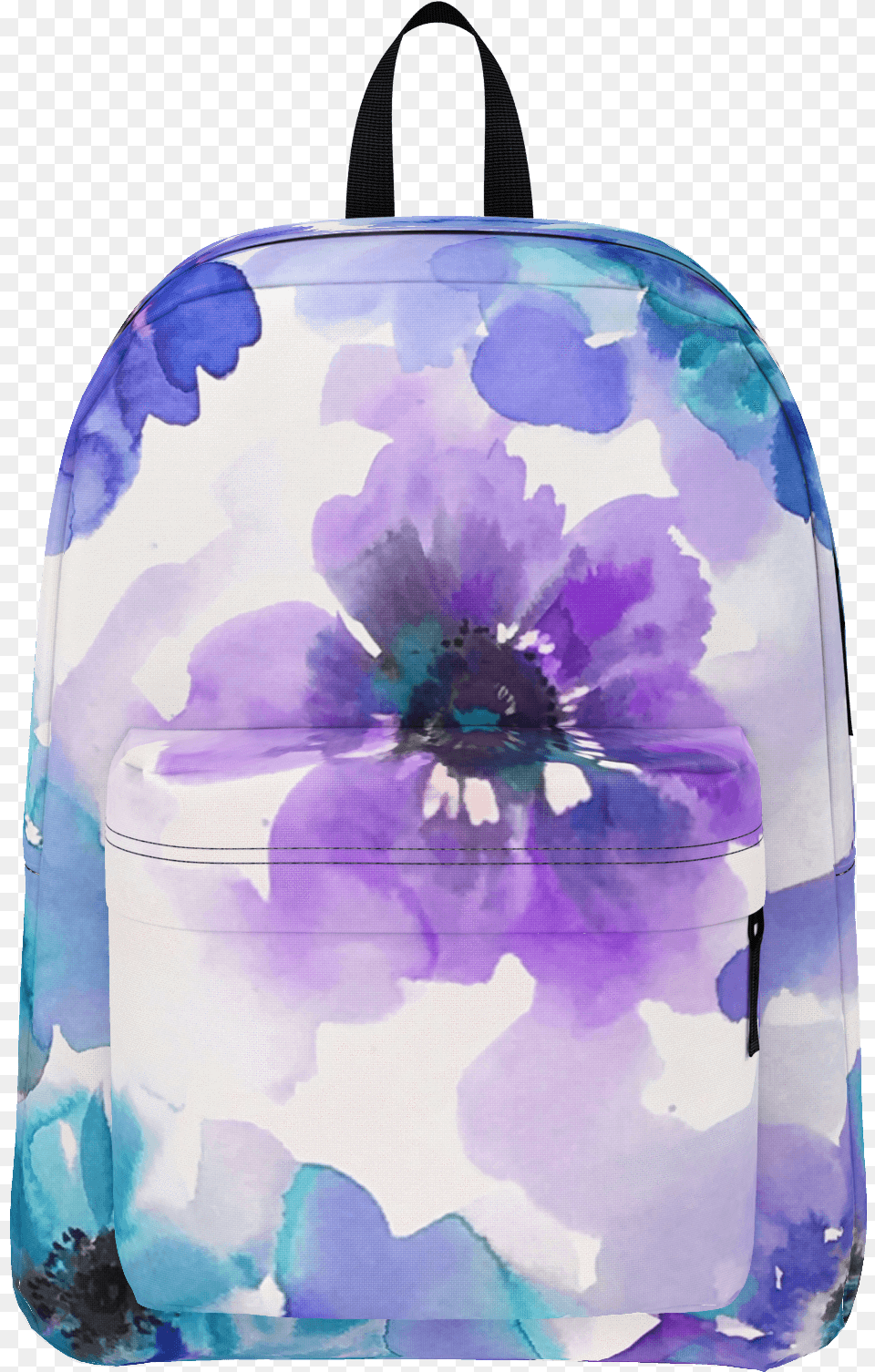 Blue U0026 Purple Watercolor Anemones Backpack U2013 The Tweenage Garment Bag, Adult, Bride, Female, Person Free Png