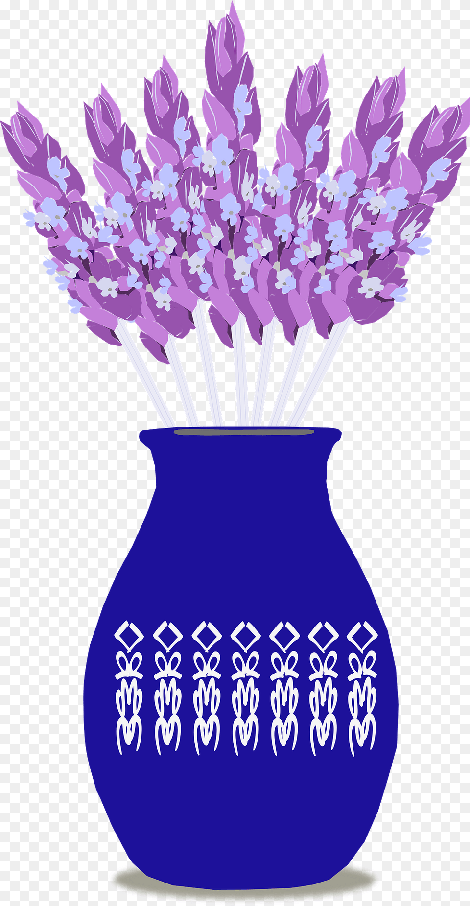 Blue Vase Filled With Lavender Clipart, Jar, Plant, Pottery, Purple Free Png Download