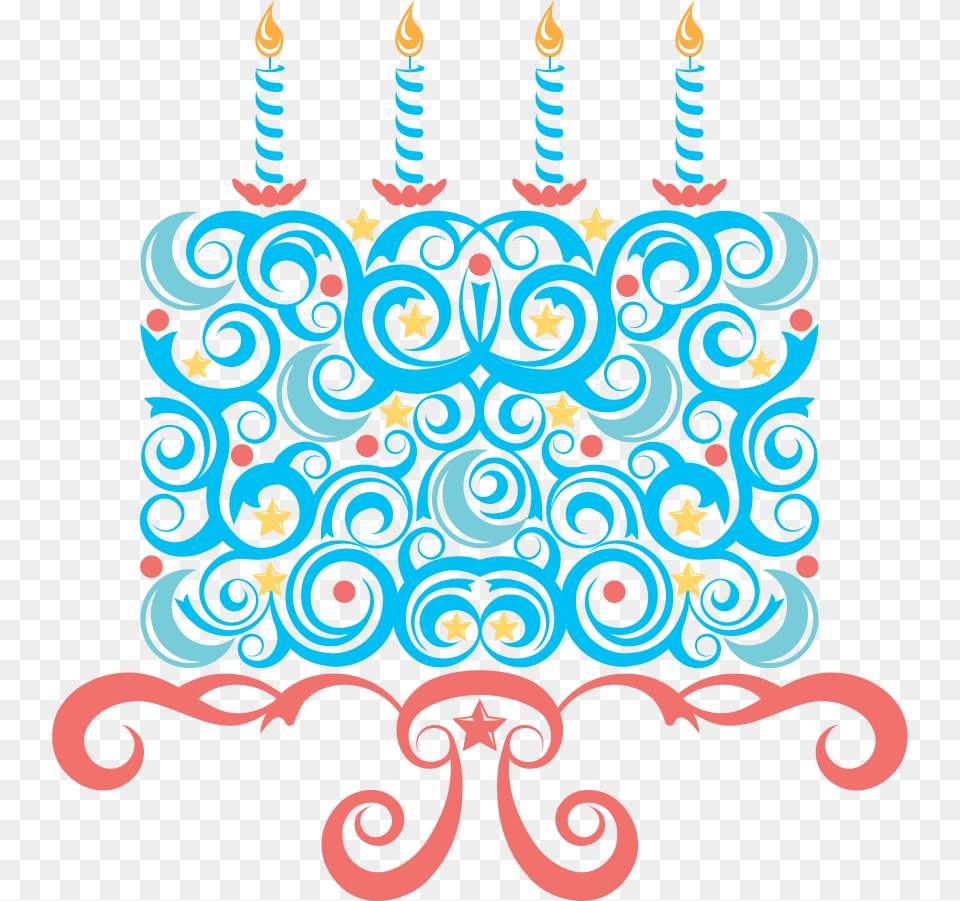 Blue Vector Birthday Birthday Blue Cake Clipart, Art, Floral Design, Graphics, Pattern Free Png Download