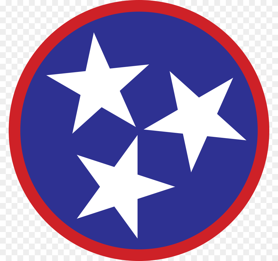 Blue Vector Tennessee Tri Star, Star Symbol, Symbol Free Png Download
