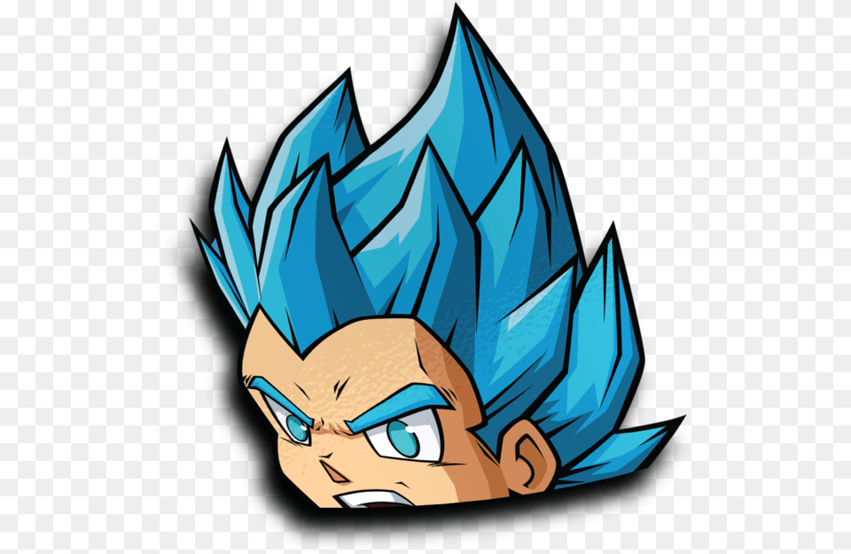 Blue Vegeta Peeker Sticker Fictional Character, Book, Comics, Publication, Anime Free Png