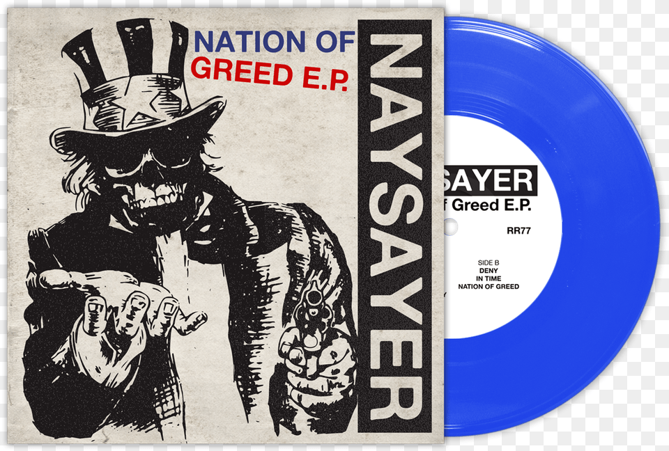 Blue Vinyl Naysayer Nation Of Greed, Adult, Male, Man, Person Free Png