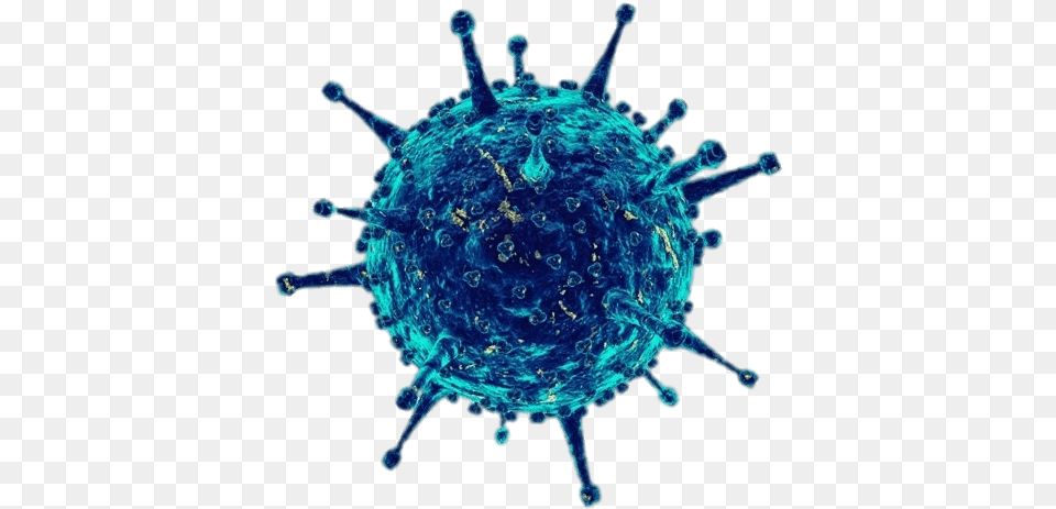 Blue Virus With Tentacles Bacteria, Accessories, Plant, Pollen, Astronomy Free Png