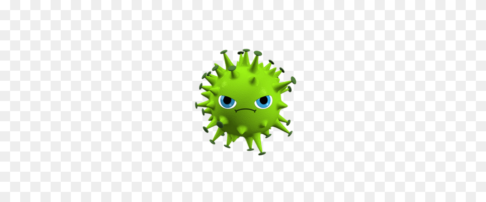 Blue Virus With Tentacles Transparent, Green, Animal, Dinosaur, Reptile Free Png Download