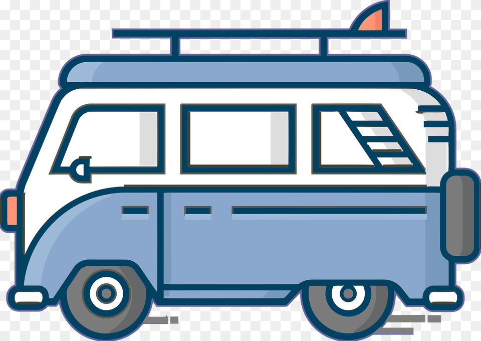 Blue Volkswagen Van Clipart, Vehicle, Caravan, Transportation, Machine Free Png Download
