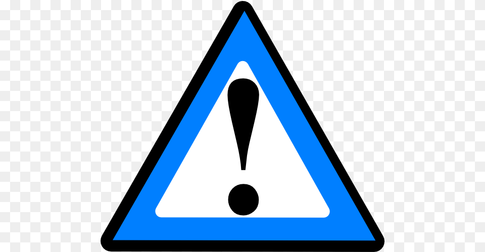 Blue Warning Sign Clip Art, Triangle, Weapon, Rocket, Symbol Free Png