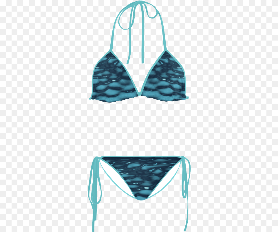 Blue Water Waves Custom Bikini Swimsuit Ugly Christmas Sweater Bikini, Clothing, Swimwear, Hat Free Transparent Png