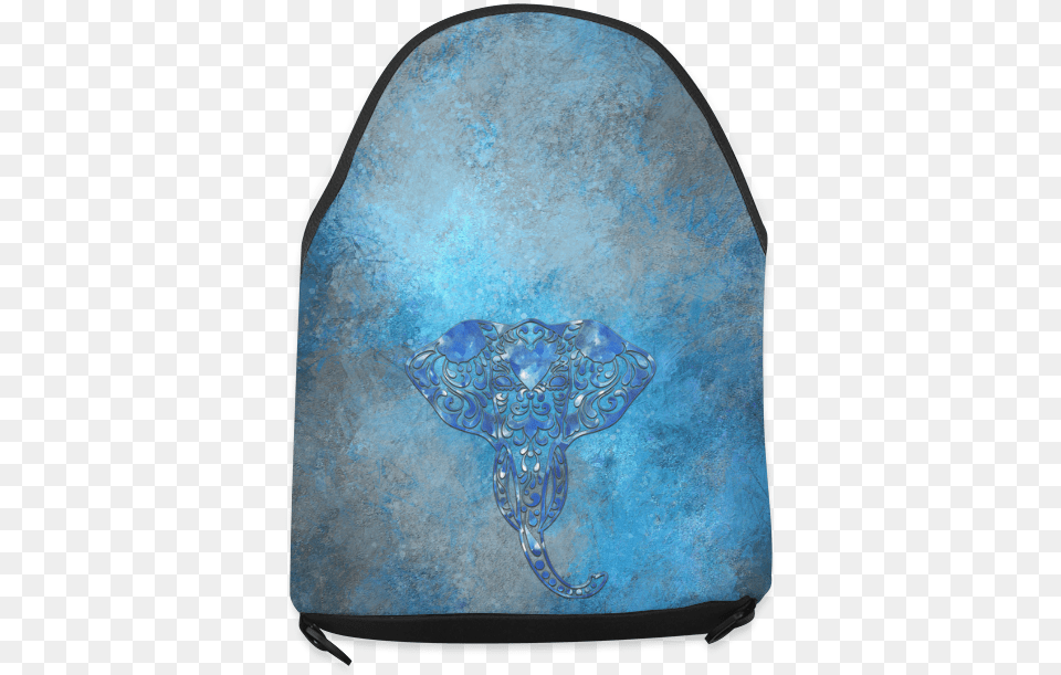 Blue Watercolor A Blue Watercolor Elephant Portrait In Turquoise, Bag, Cap, Clothing, Hat Free Png Download