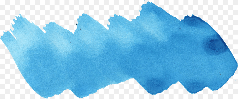 Blue Watercolor Brush Stroke Transparent Blue Watercolor, Ice, Stain, Outdoors, Nature Png Image