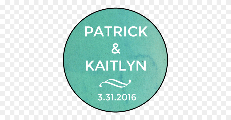 Blue Watercolor Circle Wedding Announcement Labels, Book, Publication, Disk Free Png Download