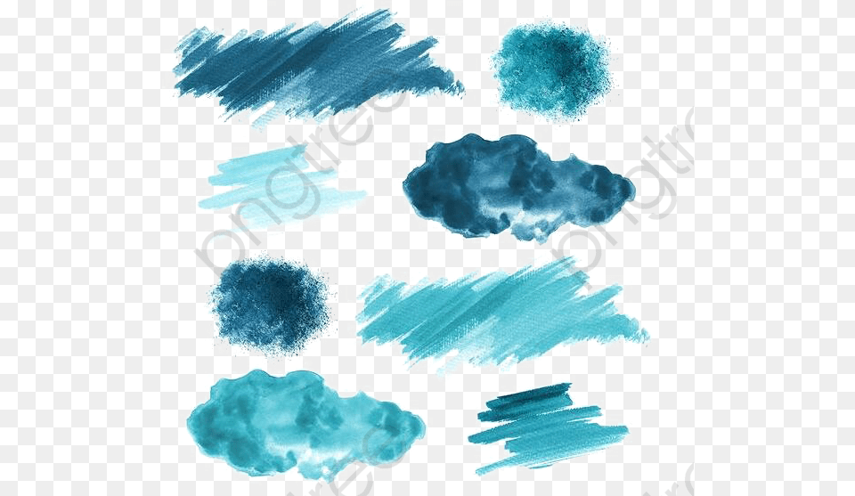 Blue Watercolor Clipart Ink Watercolor Soft Texture, Stain, Art, Collage, Person Free Png