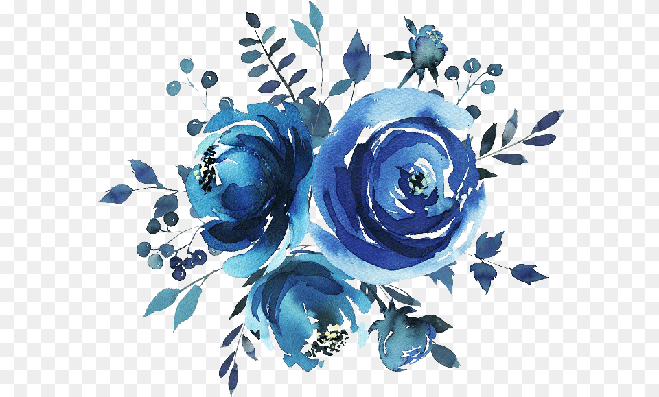 Blue Watercolor Flowers, Art, Floral Design, Graphics, Pattern Free Transparent Png