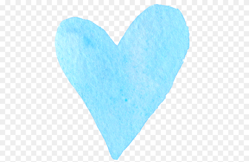 Blue Watercolor Heart, Home Decor Png