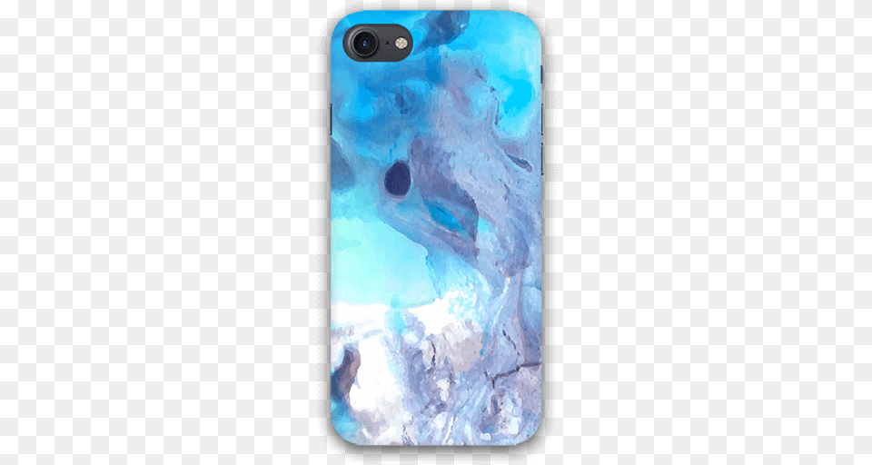 Blue Watercolor Marble Pattern Iphone 8 Mobile Case Light Blue Abstract Marble Notebook, Mobile Phone, Phone, Electronics, Speaker Free Png Download