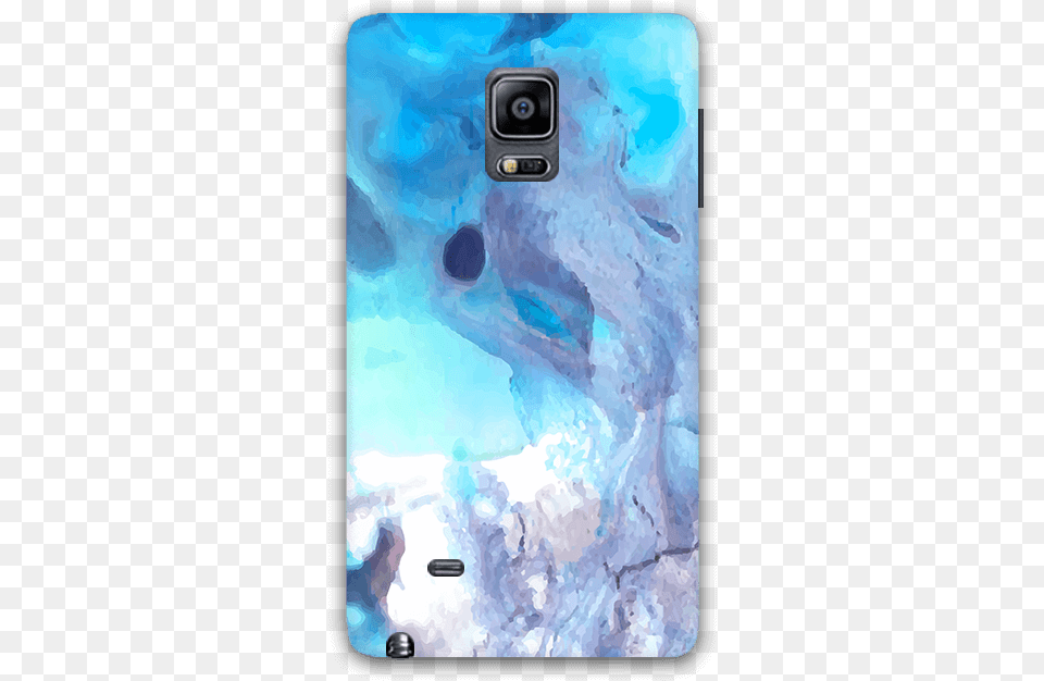 Blue Watercolor Marble Samsung Note Edge Mobile Case Light Blue Abstract Marble Notebook, Speaker, Electronics, Ice, Phone Free Png Download
