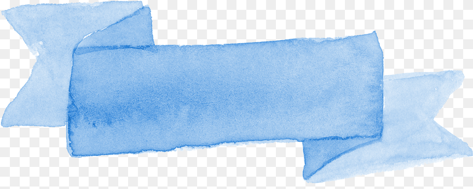 Blue Watercolor Ribbon Banner Banner Blue Ribbon, Cushion, Home Decor, Paper, Pillow Free Png