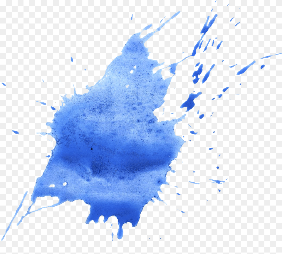 Blue Watercolor Splat, Water, Land, Nature, Outdoors Png