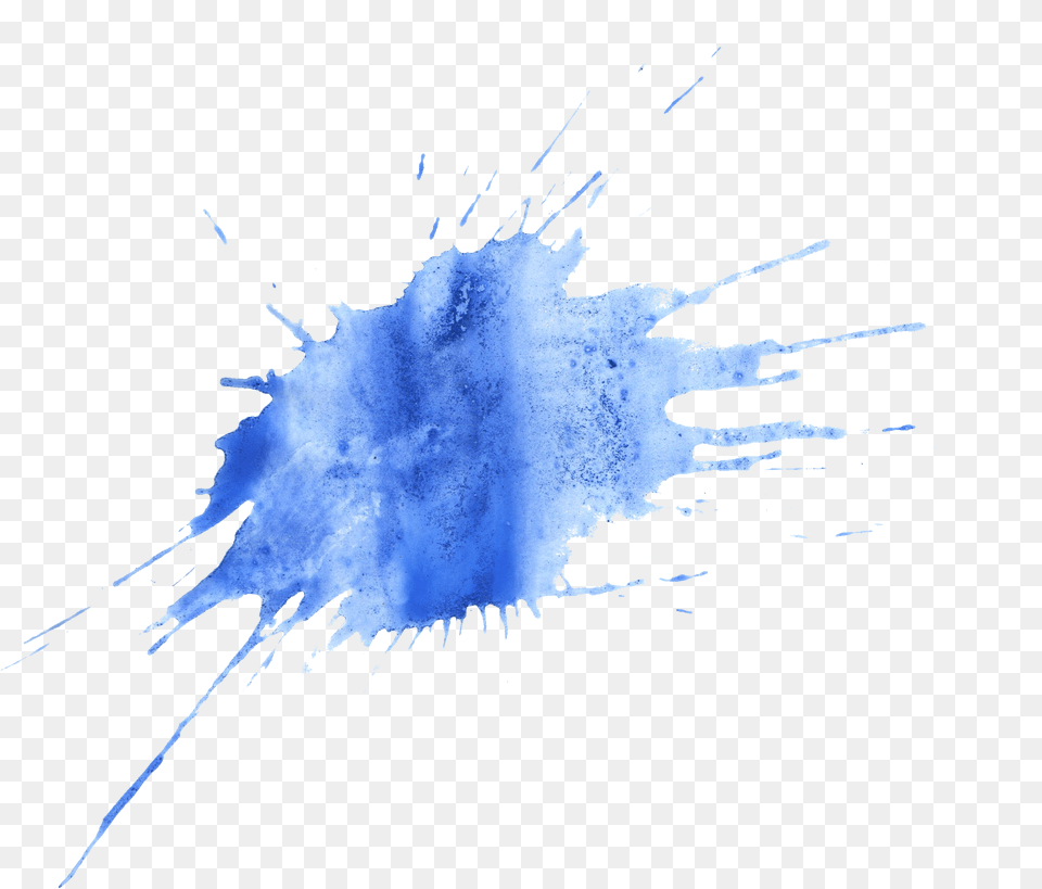 Blue Watercolor Splatter Blue Paint Splash Transparent Background, Stain, Powder, Outdoors, Nature Free Png Download