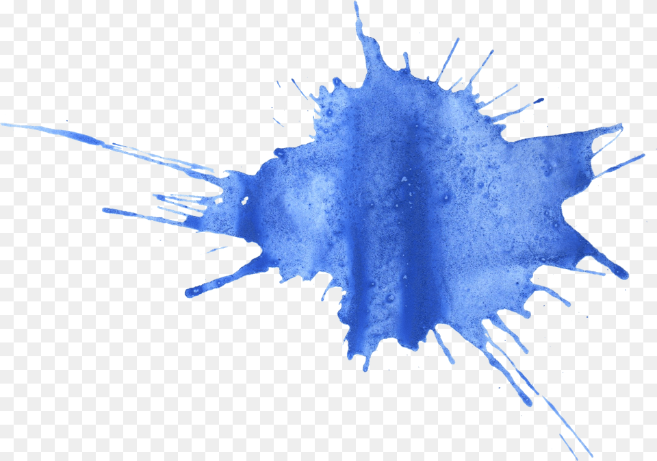 Blue Watercolor Splatter Watercolor Painting, Stain, Person, Outdoors, Accessories Png Image