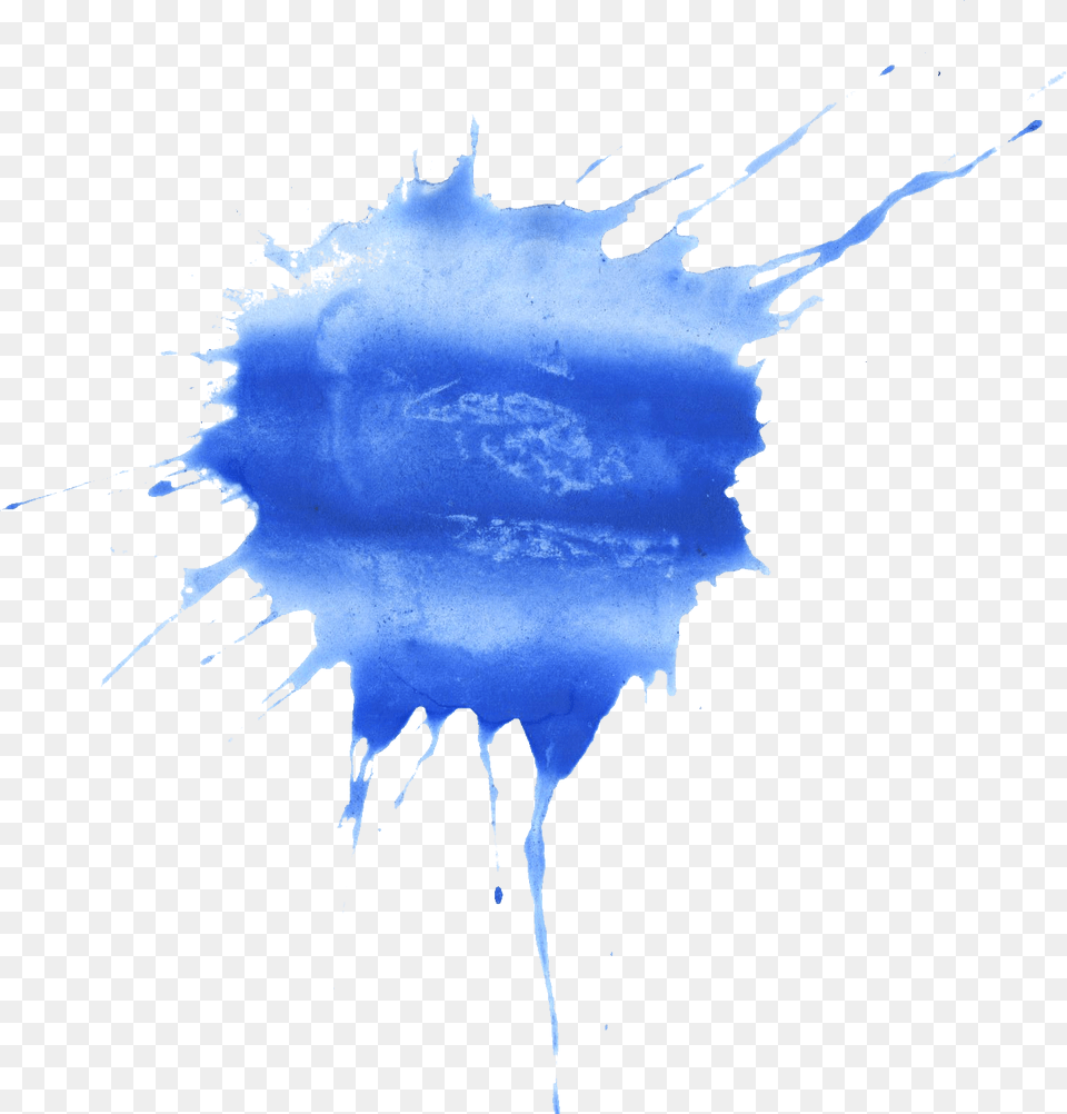 Blue Watercolor Splatter Watercolor Painting, Stain, Outdoors, Nature, Person Free Transparent Png