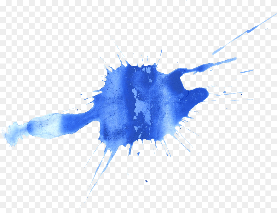 Blue Watercolor Splatter Watercolor Splash No Background, Stain, Outdoors, Nature, Person Free Png Download