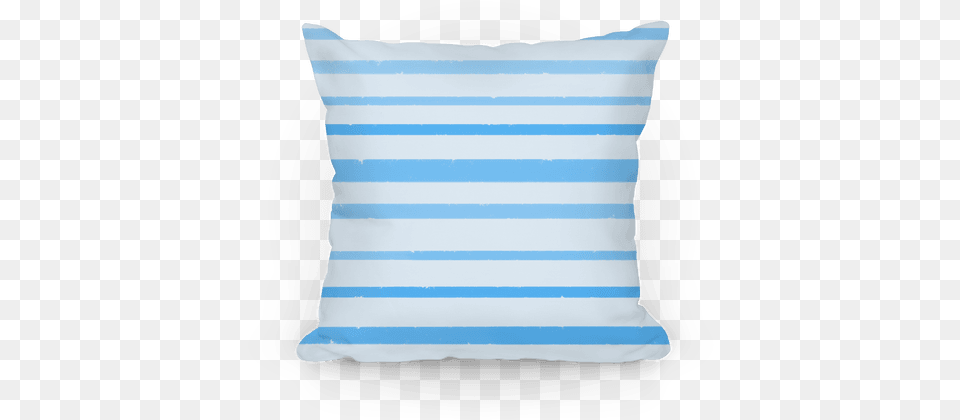 Blue Watercolor Stripe Pattern Pillow Cushion, Home Decor Free Png