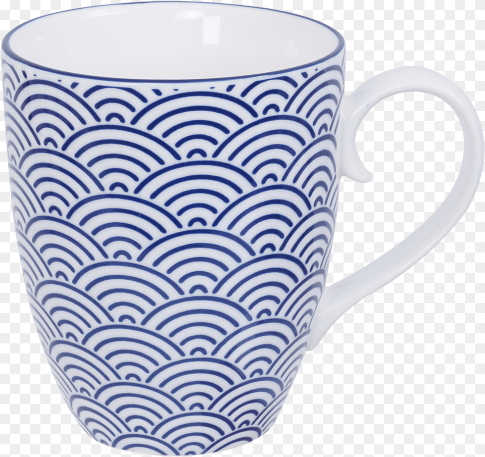 Blue Waves, Cup, Art, Porcelain, Pottery Free Png
