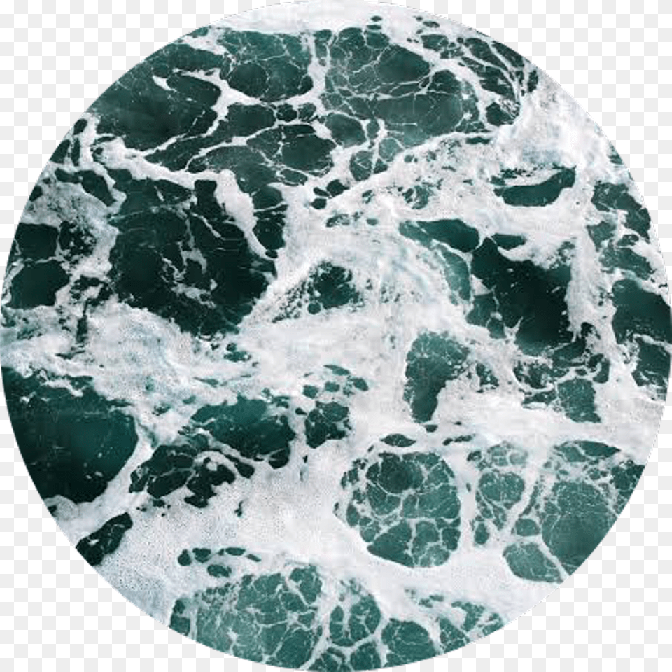 Blue Waves Ocean Sea Circle Background Freetoedit Ocean Background Circle, Nature, Outdoors, Water, Disk Free Png