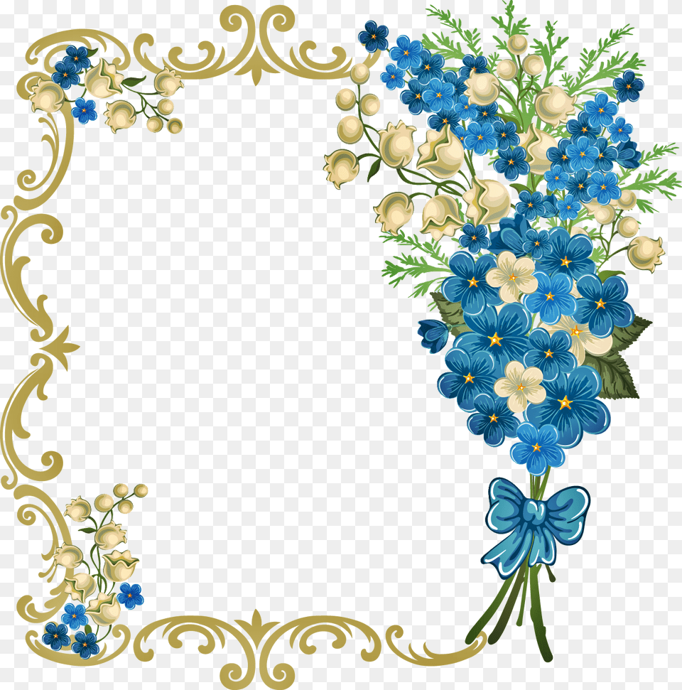Blue Wedding Invitation Background Hd, Art, Floral Design, Graphics, Pattern Free Png Download