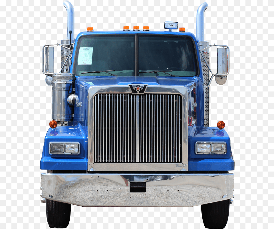 Blue Western Star Truck, Bumper, Transportation, Vehicle, Machine Free Png
