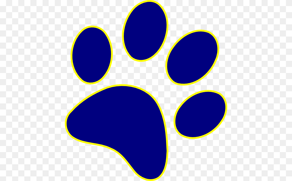 Blue Wildcat Paw Print Clip Art Image, Footprint Free Transparent Png