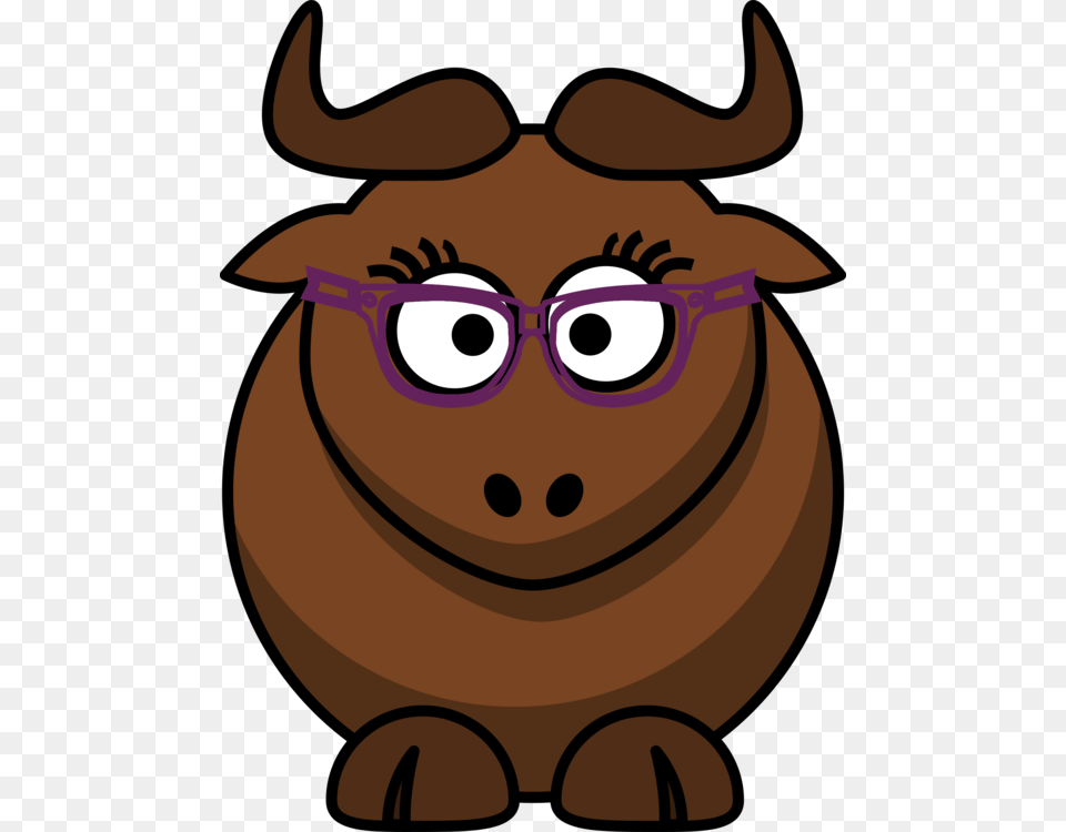 Blue Wildebeest Antelope Drawing Cartoon Black Wildebeest Accessories, Glasses, Baby, Person Free Png