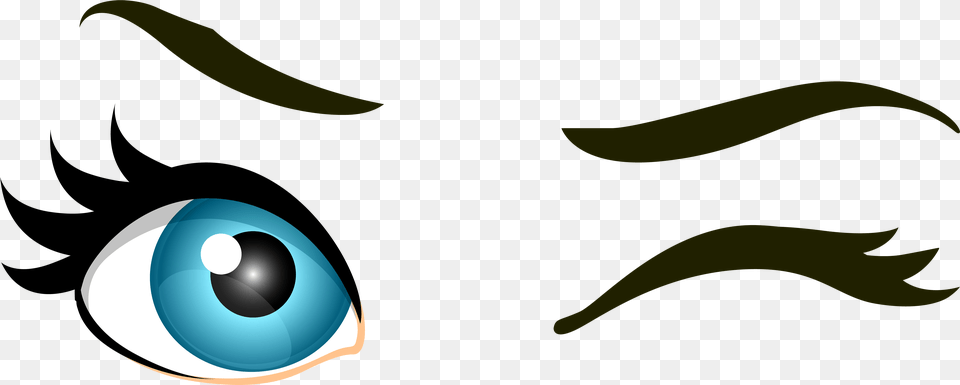 Blue Winking Eyes Clip Art Free Png