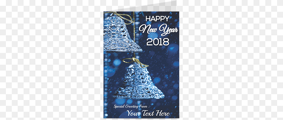 Blue Winter Night With Bells New Year Greeting Card New Year Greeting Card Png