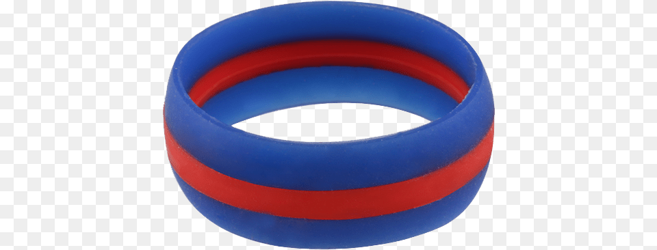 Blue With Red Stripe Silicone Ring, Accessories, Jewelry, Bracelet, Ornament Free Png Download