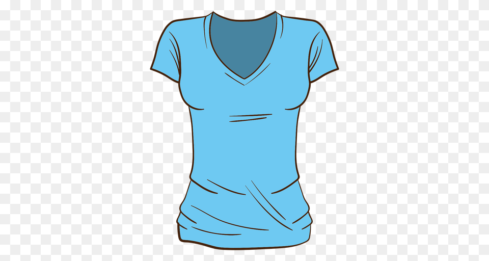 Blue Women T Shirt Cartoon, Clothing, T-shirt, Person Free Transparent Png