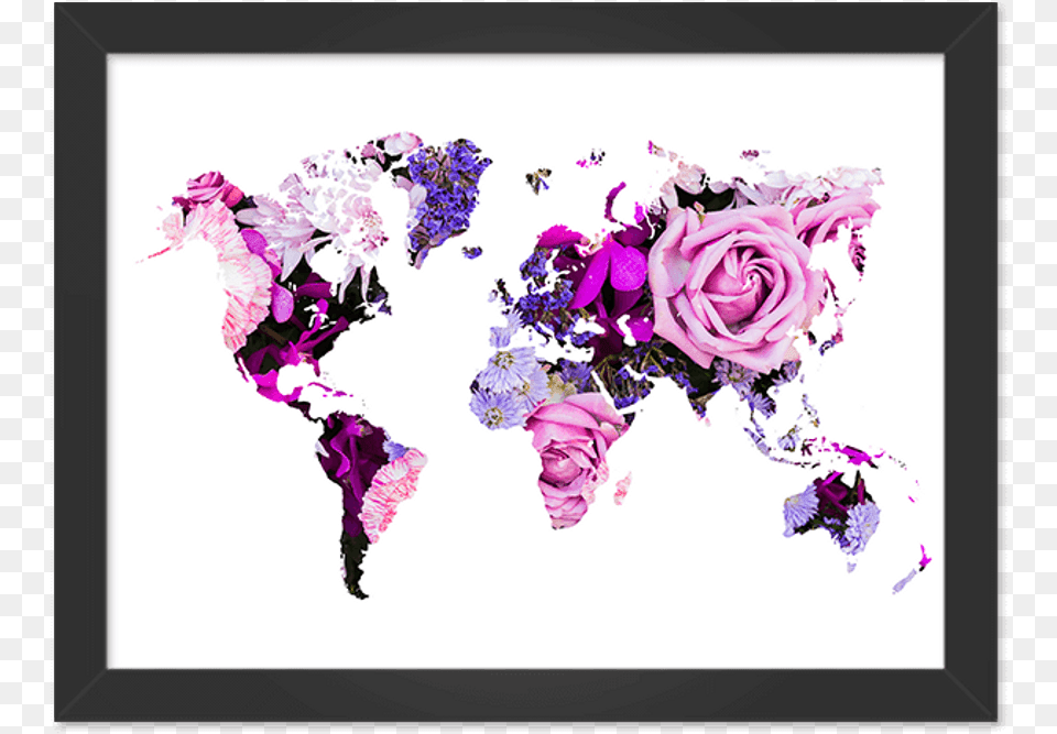 Blue World Map Watercolor, Rose, Plant, Flower, Flower Arrangement Png Image