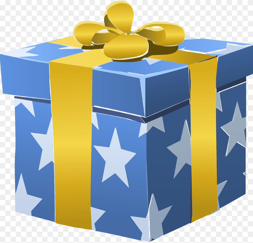 Blue Wrapped Gift Box Clipart, Mailbox Png Image