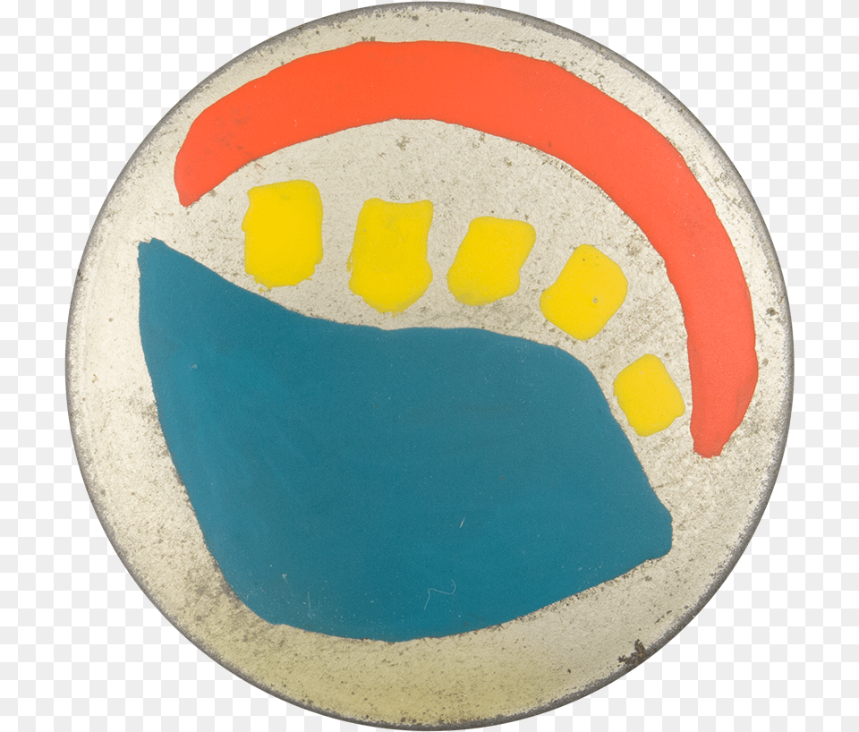 Blue Yellow Red Abstract Art Button Museum Circle, Badge, Logo, Symbol Free Png