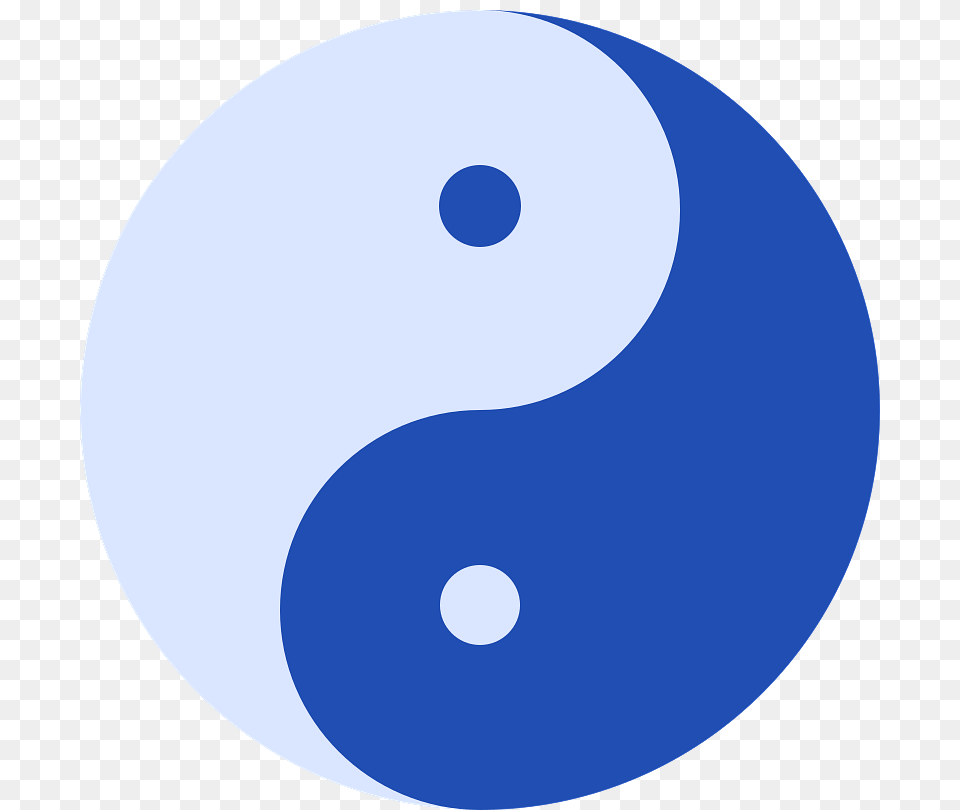 Blue Yin Yang Symbol, Number, Text, Disk Png Image