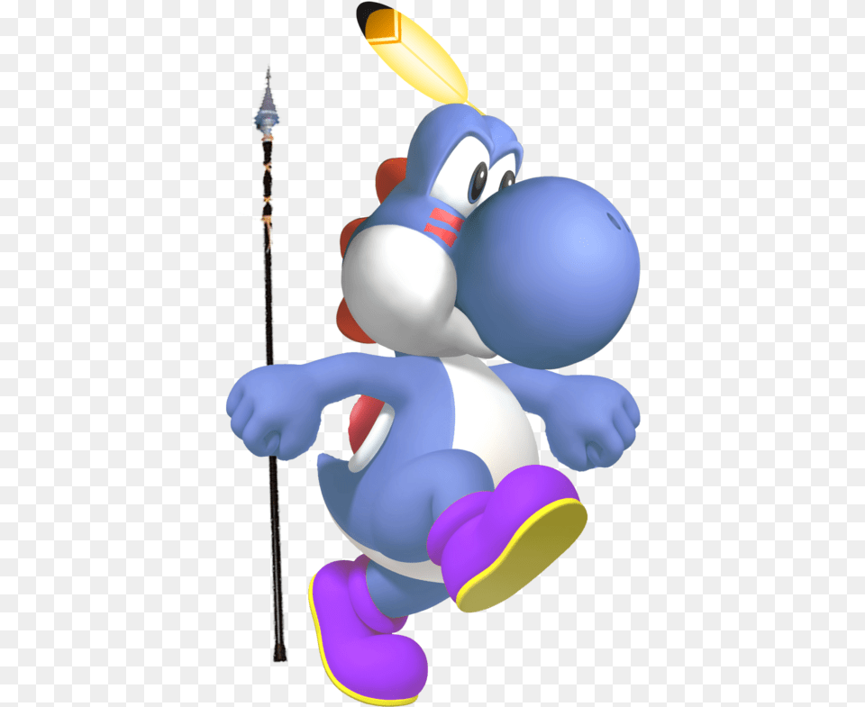 Blue Yoshi Freetoedit Mario Yoshi With A Gun, Balloon, Clothing, Glove Free Png Download