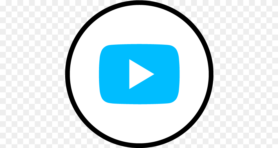 Blue Youtube Icon Round Youtube Icon Blue, Triangle, Disk Free Png