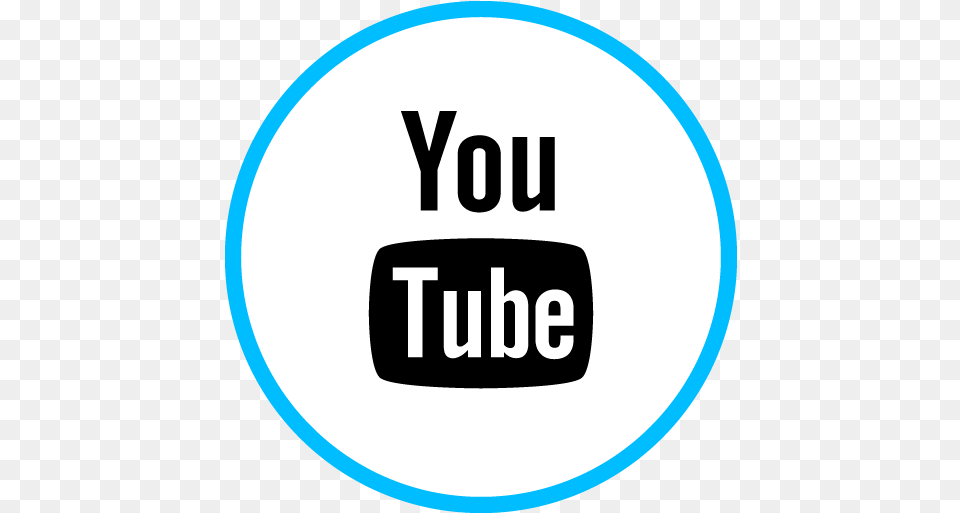 Blue Youtube Icon Youtube, Sticker, Logo, Disk, Symbol Free Transparent Png